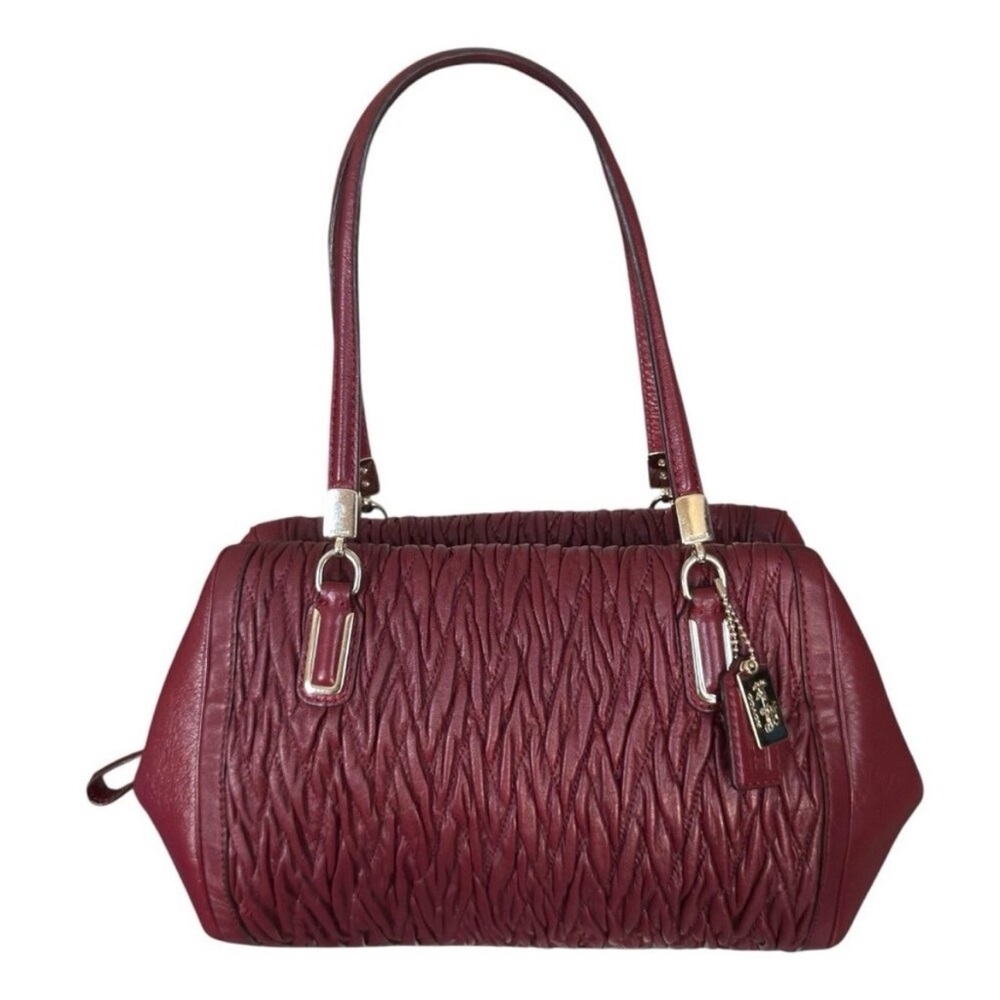 ✨LOW START✨ COACH The Madison Brick Red Gathered Twist Leather Bag - Picture 2 of 13